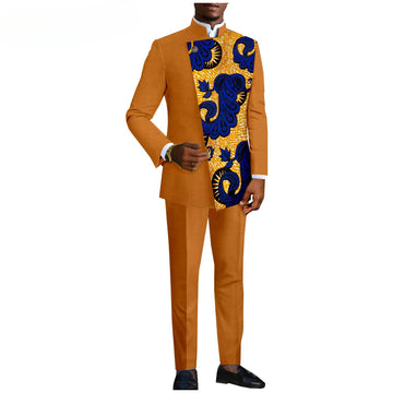 2025 Mixed color new Men's Business Casual Slim suit Wedding suit for men (top + pants) Men's clothes (can be customized)