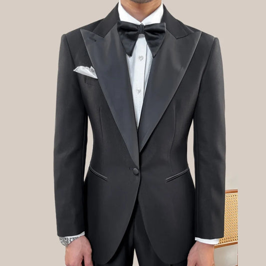 Costume de créateur vintage italien en deux pièces combinaison de fête de mariage banquet homme mince costume homme mariage noix de papillon non incluse