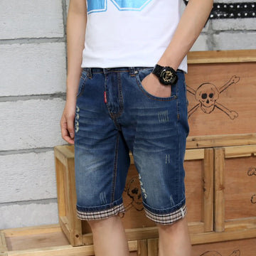 Men's Short Jeans Fashion Summer Cotton   Casual Pants Male Slim Fit High Quality Ripped Denim Shorts Men Bermuda Brand Clothes