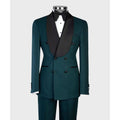 Double Breasted Formal Men's Suit Slim Fit Chic Outfits Luxure Wedding Groom Tuxedo 2 Pieces Jacket Pants