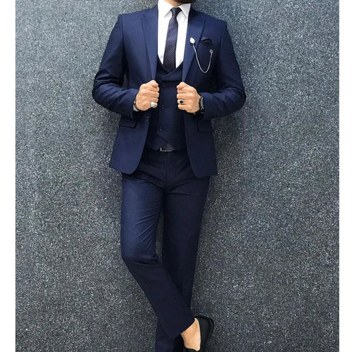 2025 Latest Design Men Suits Fashion Wedding Tuxedo Formal Casual Business Groom 3 Piece Male Suit Slim (Blazer+Vest+Pants)