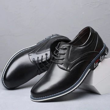 Men's Casual Leather Shoe Spring 2024 Men's Shoes Comfortable Silp on Work Shoes Male Soft Non-slip Loafers Summer Flat Shoe