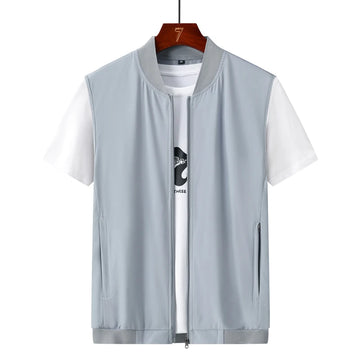 Summer Ultra-Thin Men's Vest Sleeveless Shoulders Quick Drying Breathable Jacket Outdoor Climbing Fishing Leisure Undershirt