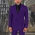 Classic Black Men Suits Single Button Double Split Formal Blazer Business Casual Party Prom Wedding Set 2 Piece Jacket Pants