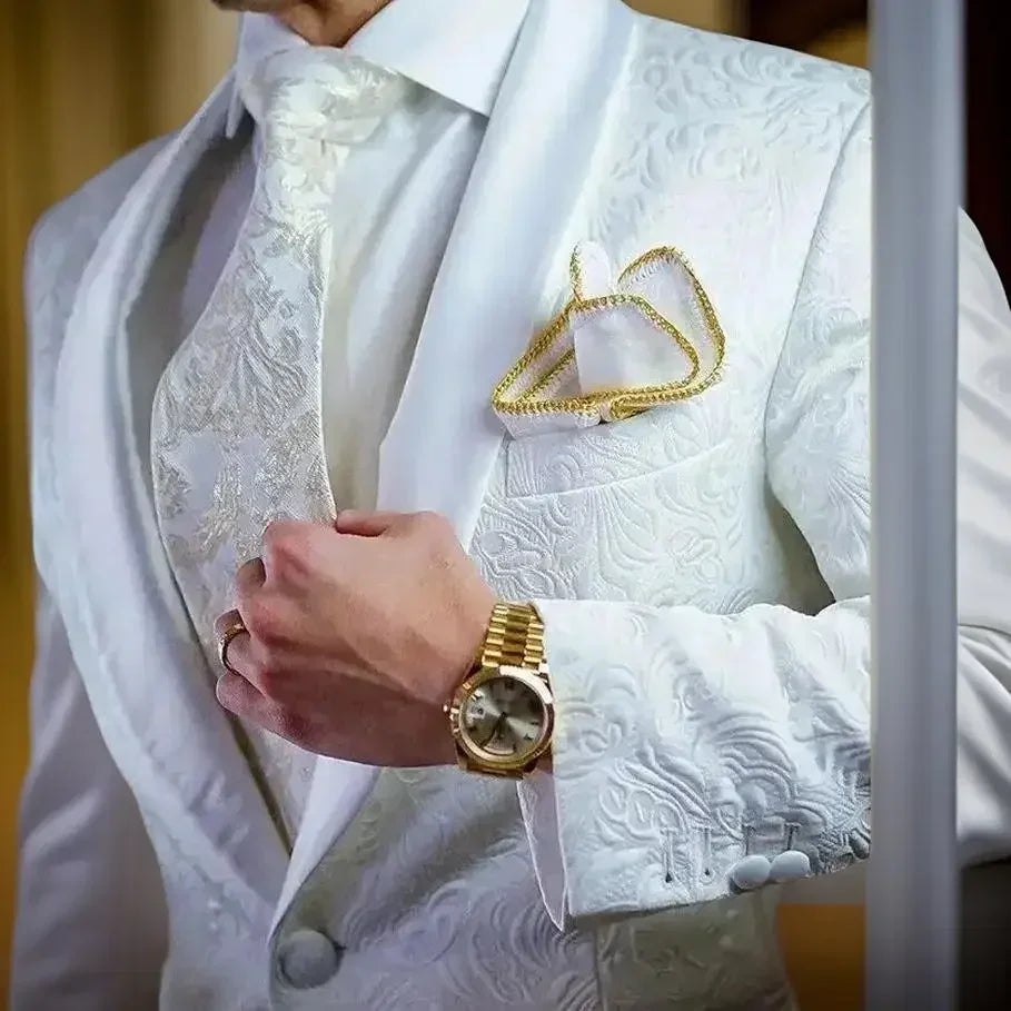 1 Piece Floral Suit Jacket For Men Wedding Tuxedo Slim Fit Blazer For Groom Shawl Lapel Italian Fashion Jacket In Stock 2025