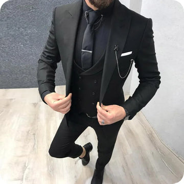 2025 Latest Design Men Suits Fashion Wedding Tuxedo Formal Casual Business Groom 3 Piece Male Suit Slim (Blazer+Vest+Pants)