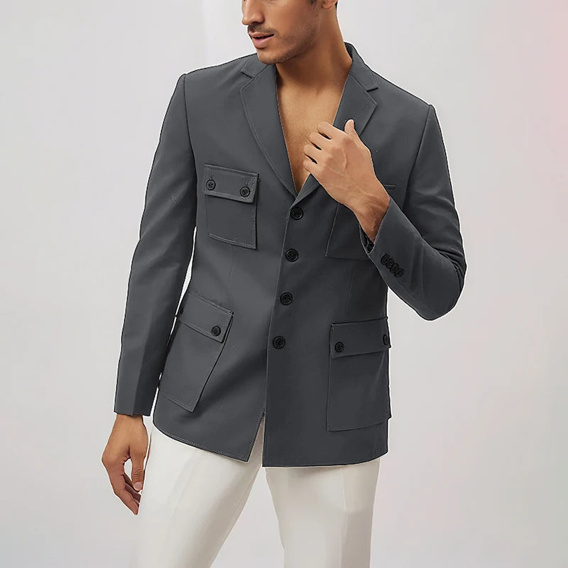 2025 New Style Stylish Men's Suit 2 Pieces Jacket Pants Casual Travel Commute Work Office Male Suits Set