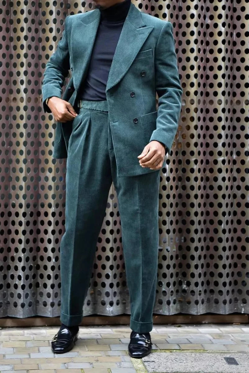 Fashion Lattice Men's Suit Slim Fit Prom Wedding Suits For Men Groom Tuxedo Jacket Pants Set Custom Casual Formal 2 Piece