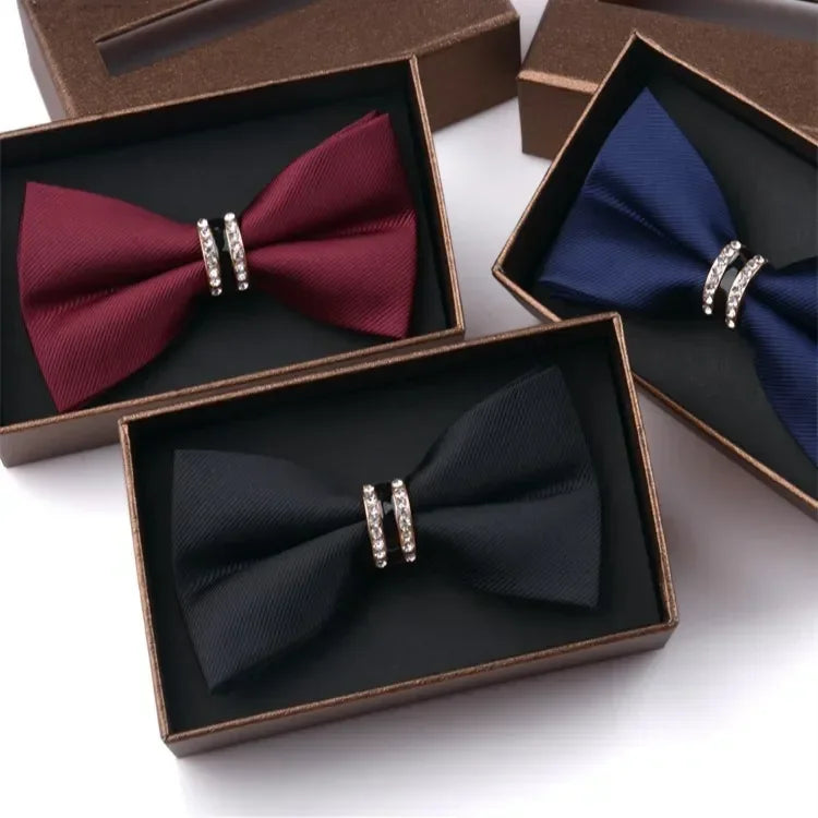 British men's bow tie men's formal wedding tie Korean double-layer groom bow tie tide toddlers