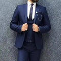 New Arrival Men's Suits 3 Piece Fashion Notch Lapel Single Breasted Suit Evening Party Office Work Male Business Formal Outfits