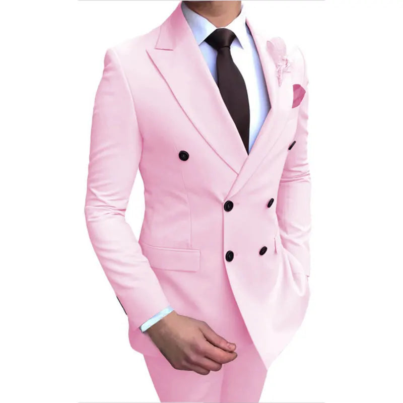 B196-Large size foreign trade business casual suit two piece suit groom best man wedding banquet suit men