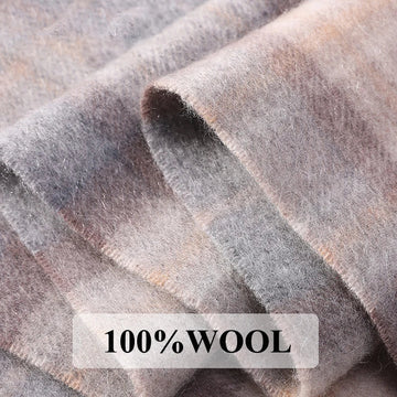 2022 Highly Selected 100% Wool Red Scottish Plaid Scarves,Warm Winter Men Scarf Houndstooth Comfortable Winter Scarves Man