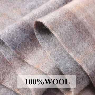 2022 Highly Selected 100% Wool Red Scottish Plaid Scarves,Warm Winter Men Scarf Houndstooth Comfortable Winter Scarves Man