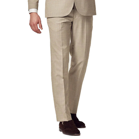 Costume beige léger sur mesure pour les combinaisons de combinaisons pour hommes