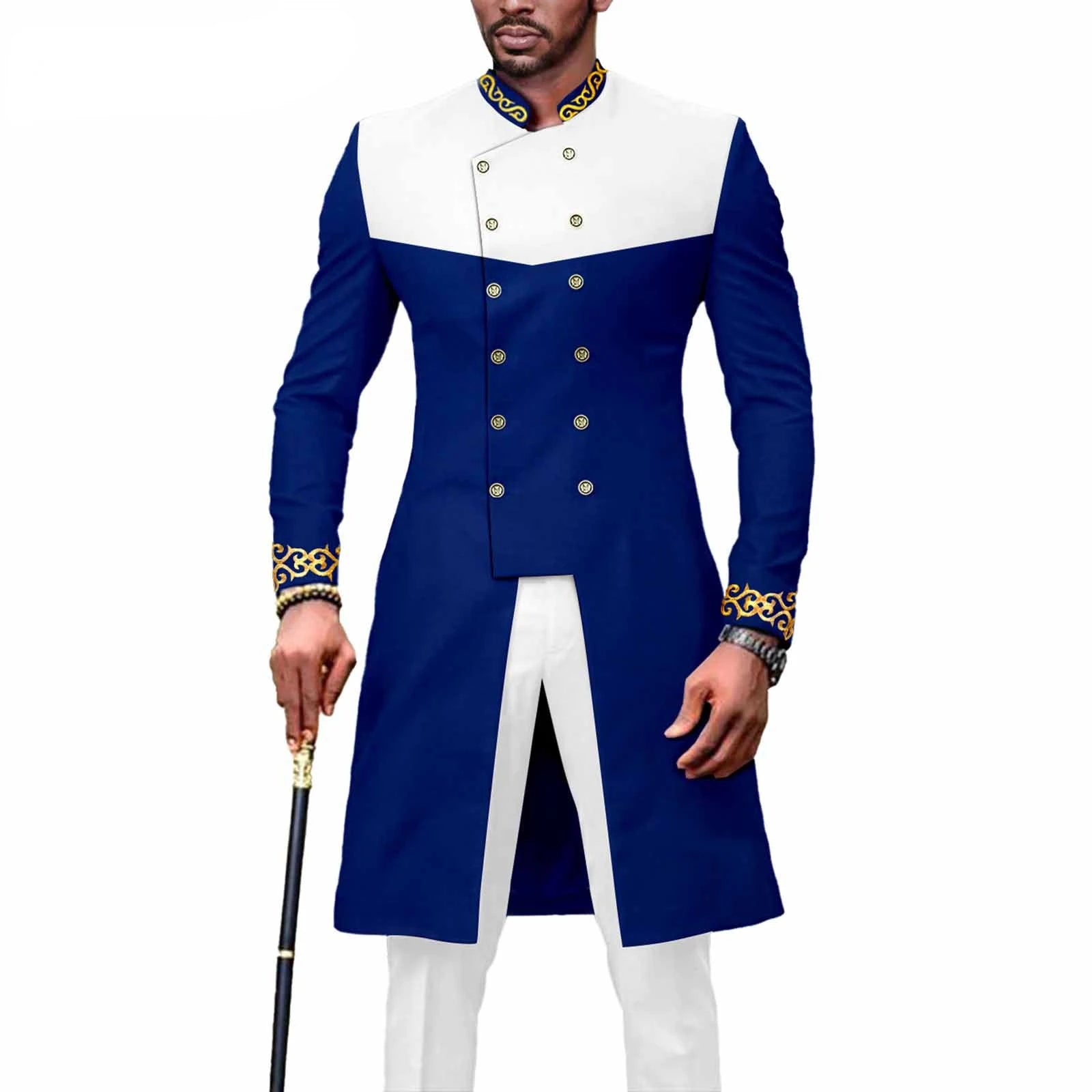 New Casual Fashion African Men's Suit Slim-fit Two-piece Set Ropa Hombre Pant Sets Спортивный Костюм Мужской Roupas Maculinas