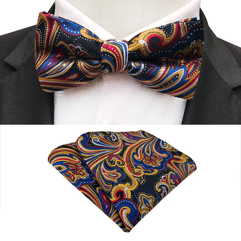 Coritos de arco para hombres Pocket cuadrado Bowtie Accesorios de boda Corbalo Tume Homme de Luxe Pour le Mariage