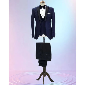Men's Suit 3 Pieces Jacket Pants Vest Wedding Groom Tuxedo Luxury Chic Outfits Slim Fit Formal Occasion Male Clothing