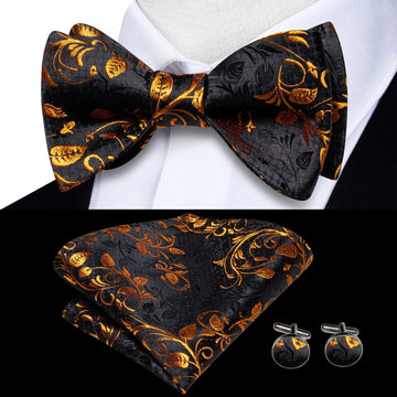 Hi-tie Jacquard Silk Mens Self-Bow Tiet pezzi di soffitteri set maschile a farfalla Bowtie all'ingrosso per il regalo di affari di nozze maschili