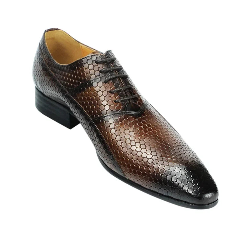 Formal Shoes Men Genuine Leather Handmade Business Office Oxford Shoe Elegant Dress  Workplace Business Sapato Social Masculino