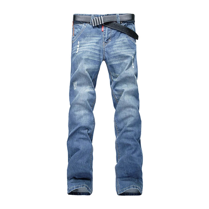 Men washed Holes Ripped Patchwork Jeans Streetwear Light Blue Denim Slim Skinny Pencil Pants Oversize men Trousers jean man