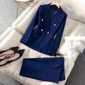 Office Business Suits Set Chic Outfits Autumn Jacket Pants Smart Casual 2 Pieces Stripe Female Suit Trajes De Mujer Elegante