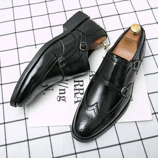 Handmade men formal shoes leather business dress wedding flats man Office luxury male breathable oxfords suit shoes 2024 38-48