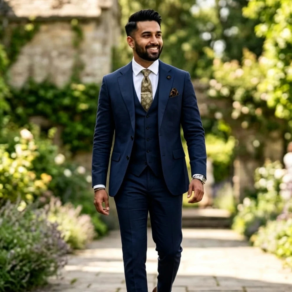Sage Green Wedding Suits for Men Linen Summer Men Suits 3 Pieces Slim Fit Formal Blazer Vest Pants Set for Groom Prom Party suit