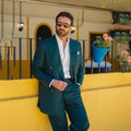 Formal Men 2 Pieces Blazer Pants Business Casual Suits Set Costume Homme For Party Prom Chic Outfits