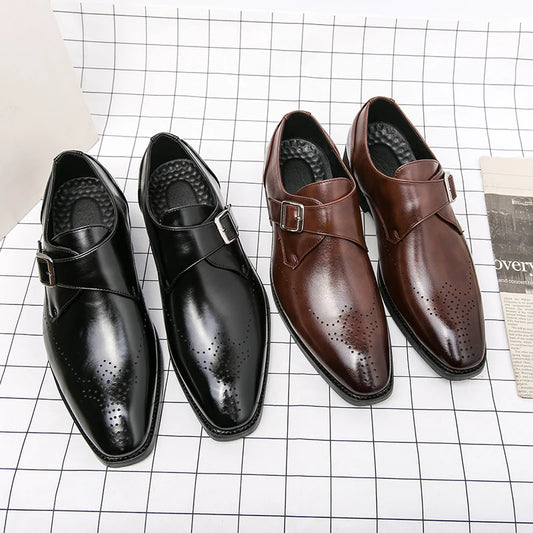 Waerta British Men Dress Shoes Plus Tamanho 38-48 Sapatos de couro divididos elegantes para homens sapatos sociais formais masculino oxfords de alta qualidade