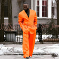 Single Breasted Red Men's Suit 2 Pieces Jacket Pants Loose Style Business Casual Work Commute Daily Social Blazer Set