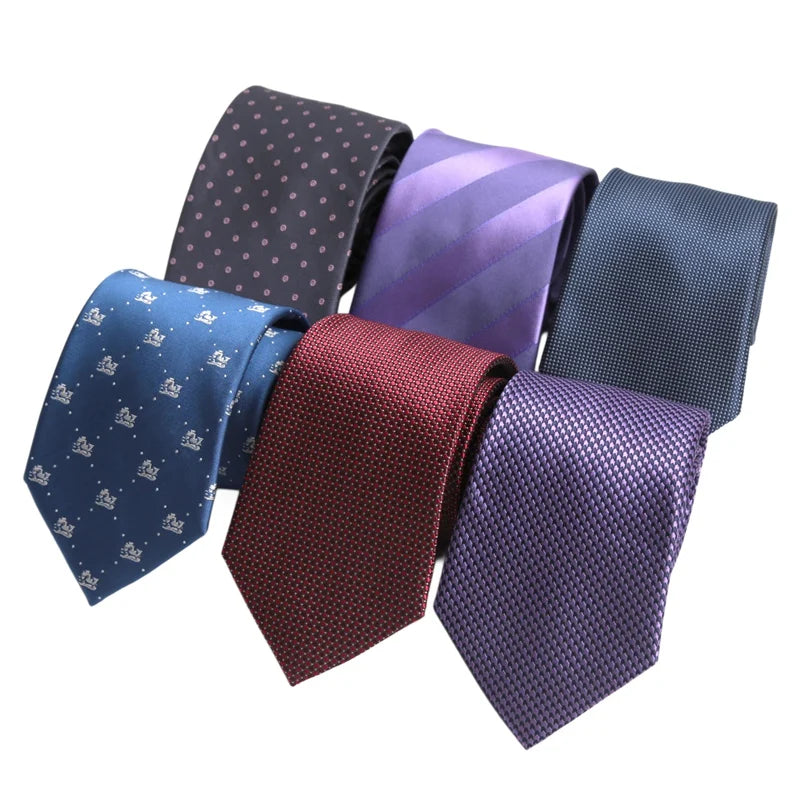 Design Wedding 8CM Men Tie Luxury Jacquard Striped Paisley Flower Neckties for Men Business Party Groom Collar Accessories Gift