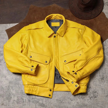 Mauroicardi Spring Autumn Cool Handsome Short Yellow Soft Pu Leather Jacket Men Turn-down Collar Luxury Designer Clothes 2025