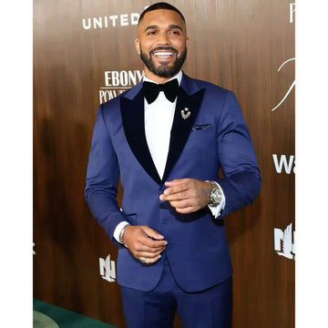 Blue Men's Suit Wedding Groom Tuxedo Business Casual Formal Occasion High Quality Male Clothing Banquet Custom