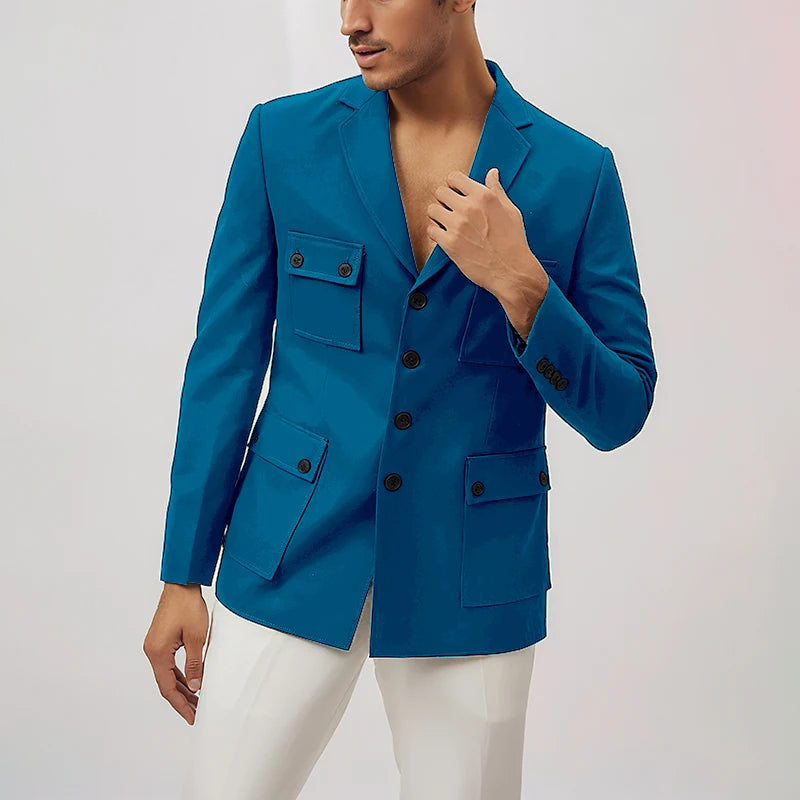 2025 New Style Stylish Men's Suit 2 Pieces Jacket Pants Casual Travel Commute Work Office Male Suits Set