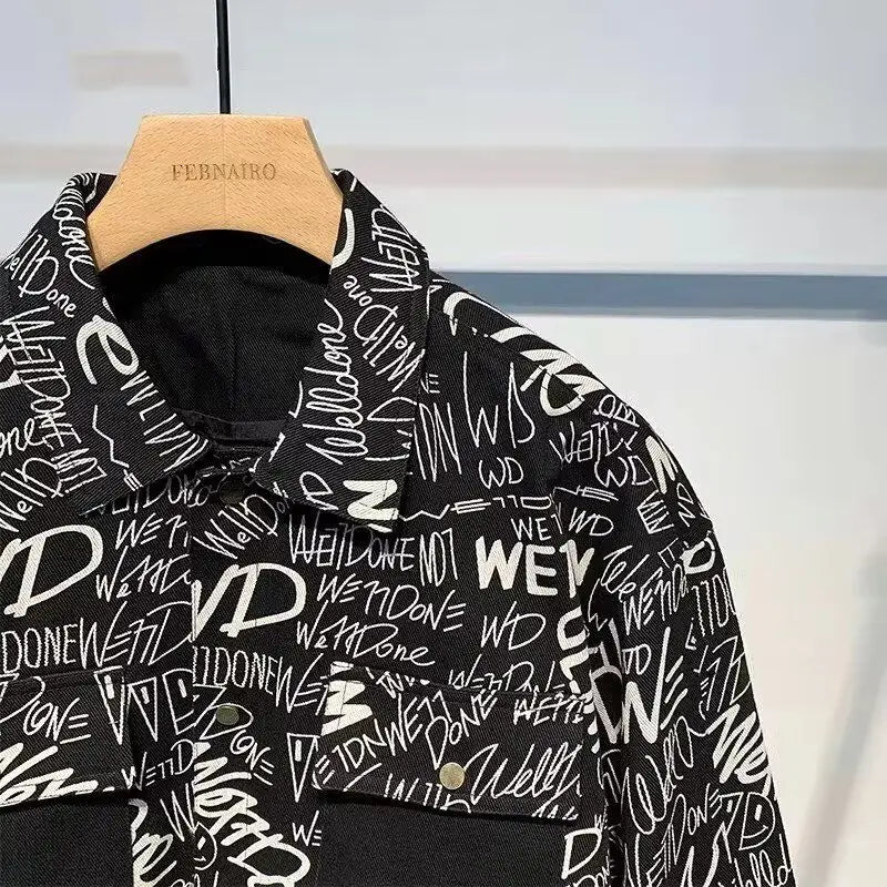 Trendy Men's Society Handsome Hong Kong Style Long-sleeved Shirts Handsome Trendy Brand Sleeve Floral Shirts