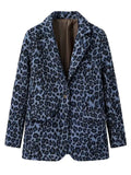 Men's Suits Leopard Blazer Luxury Casual Peak Lapel Single Breasted Slim Fit 1 Piece Jacket Party Handsome Customized Sport Coat