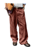 Men's Wide Leg Pants Casual Loose Fit Chino Trousers Vintage Streetwear Baggy Trousers for Daily Wear