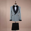 2 Pieces Men's Suit Jacket Pants Elegant Dinner Party Dress Business Casual High Quality Boutique Male Clothing