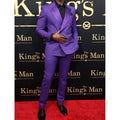 Purple Double Breasted Men's Suit 2 Pieces Work Commte Business Casual Formal Occasion Male Clothing