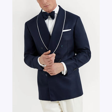 England Style Men's Suits Elegant Shawl Lapel Single Breasted Suit For Wedding Prom Formal Outfit Costume Homme Jacket Pants