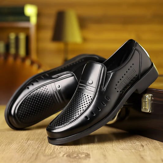 A pair of fashionable style business dress shoes for men