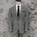 American Style Plaid Formal Men Suit Jacket For Wedding Groom 1 Piece Notch Lapel Slim Fit Houndstooth Male Tuxedo Blazer 2025