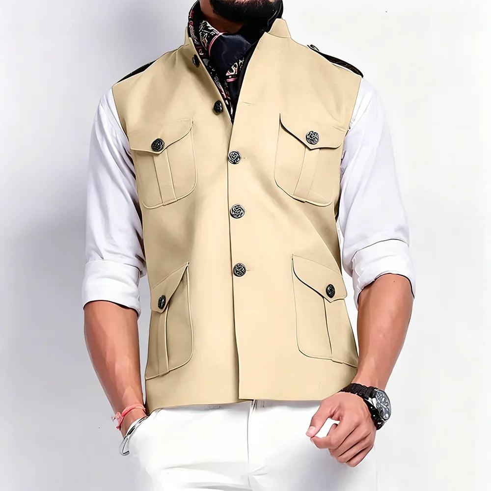 Elegant Wedding Suits For Groom Single Breasted Sleeveless Formal Tuxedos 2 Pieces Jacket Pants Party Prom Banquet Customized
