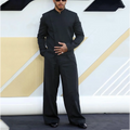 Classic Black Suit Two Pieces Incline Single Breasted Male Clothing High Quality Red Carpet Event Party Prom Fashion Man Set