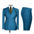 Men's Double Breasted Tuxedo Suit Shawl Lapel Slim Fit 2 Piece Blazer & Pants Formal Business Luxury Suits Casual Wedding Groom