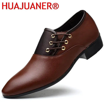 2025 Classic Men Dress Shoes Round Toe Cow Leather Business Casual Shoes Mens Wedding Shoes Oxford Formal Shoes Big Size 38-48