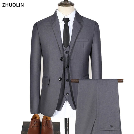 Les hommes sont des blazers 3 pièces élégantes 2 sets de luxe Business Business Gest Pantal