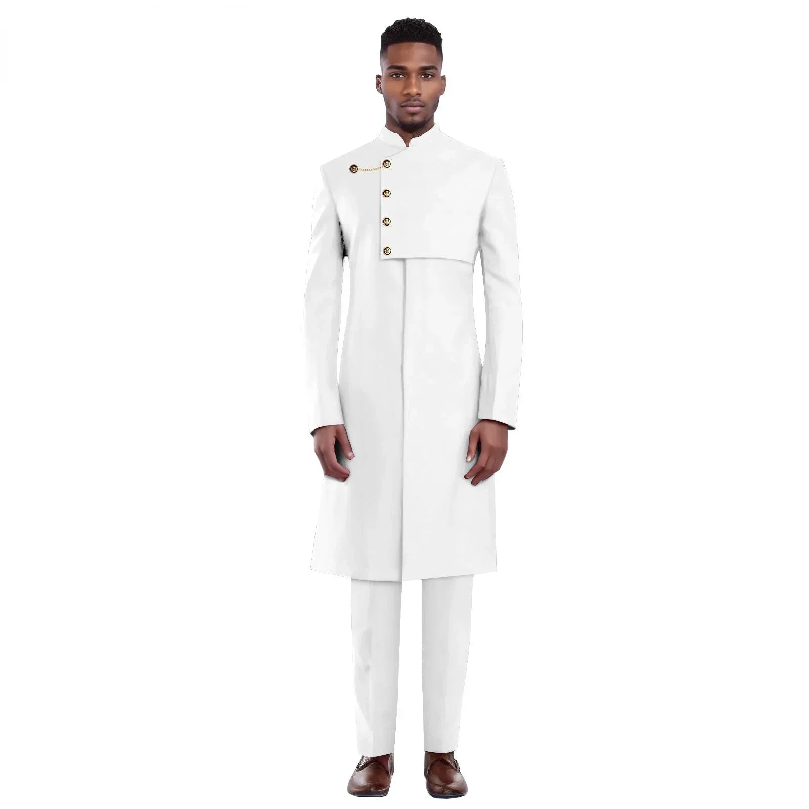 Indian Style Men's Suit 2-piece Suit Navy Blue Groom Wedding Tuxedo Blazer Single-breasted Long Jacket XS-6XL  Clothes for Men