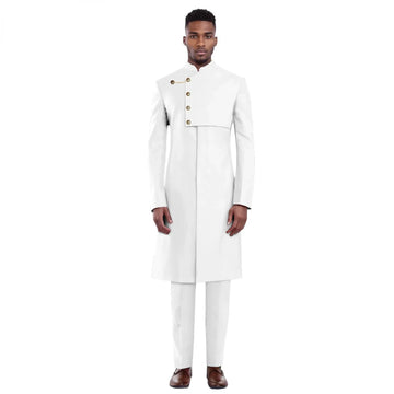 Indian Style Men's Suit 2-piece Suit Navy Blue Groom Wedding Tuxedo Blazer Single-breasted Long Jacket XS-6XL  Clothes for Men