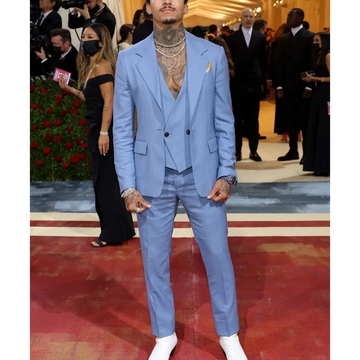 New Autumn Men's Suit Modern Style One Buttton Notched Lapel Classic Outfit Three Piece Slim Fit Prom Party Gala Male Suit